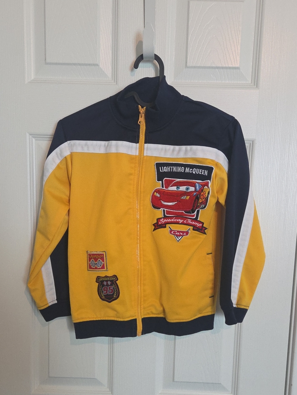 Disney Cars Lightning McQueen Yellow & Navy Kids Jacket